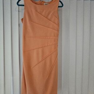 Calvin Klein Vibrant Orange Midi Dress